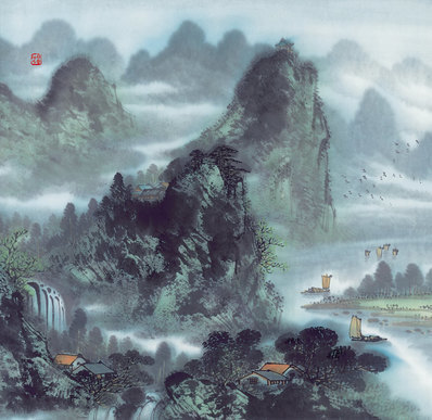 近代_现代山水册页_1111_(5265×5120 – 72dpi)(图1)