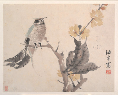 清_任颐_花鸟蔬果册页_八开_5_(4500×3642 – 300dpi)(图1)