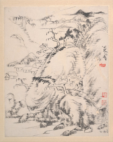 清_八大山人_山水册_大都会_9_(3500×4403 – 300dpi)(图1)