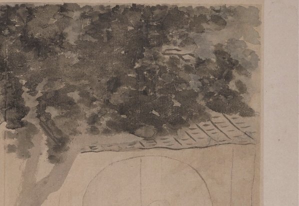 清_金农_人物山水图_第十二开-山僧叩门_(4756×3280 – 300dpi)(图3)