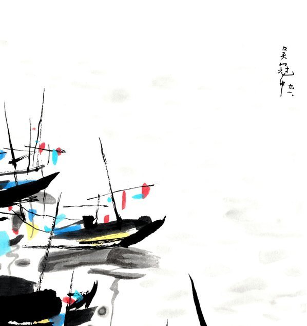近代_吴冠中_舟_(7118×7559 – 72dpi)(图3)