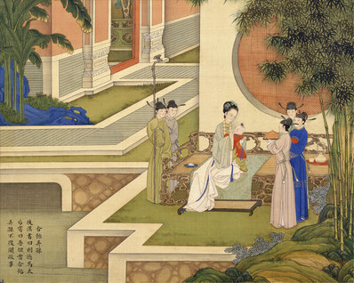 清_焦秉贞_历朝贤后故事图_含饴弄_(3500×2796 – 300dpi)(图1)