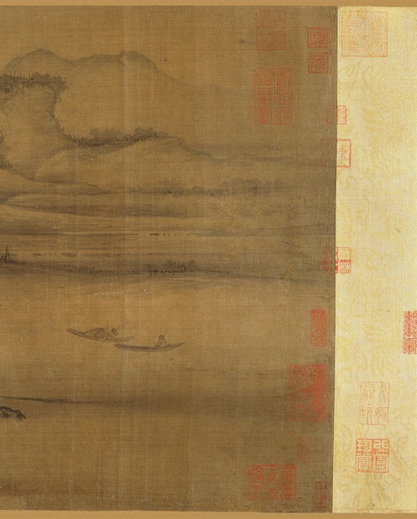 宋_郭熙_树色平远图_树色平远图绢本_大都会_(12836×4000 – 300dpi)(图5)