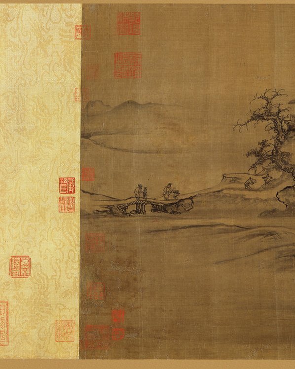 宋_郭熙_树色平远图_树色平远图绢本_大都会_(12836×4000 – 300dpi)(图2)