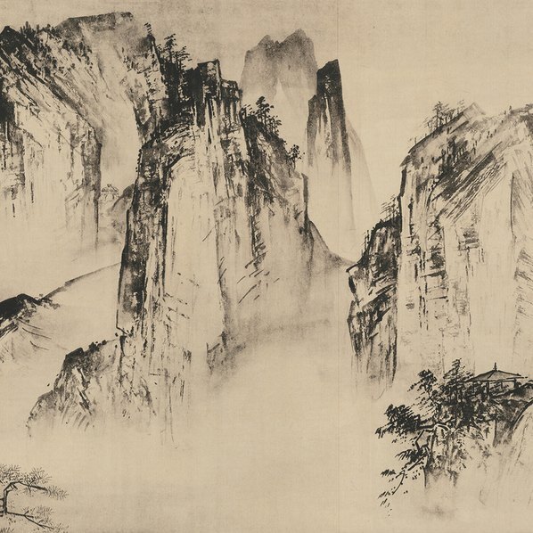 宋_夏圭_溪山清远图_(32074×2800 – 300dpi)(图5)