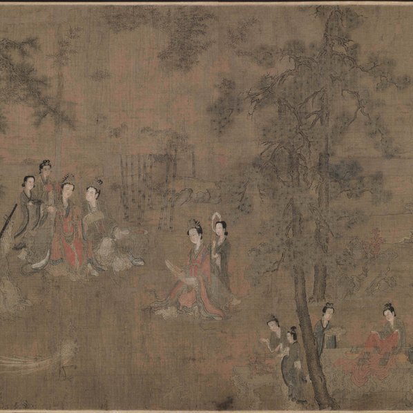 五代_阮郜_阆苑女仙图卷_全卷_绢本_(52589×5787 – 300dpi)(图4)