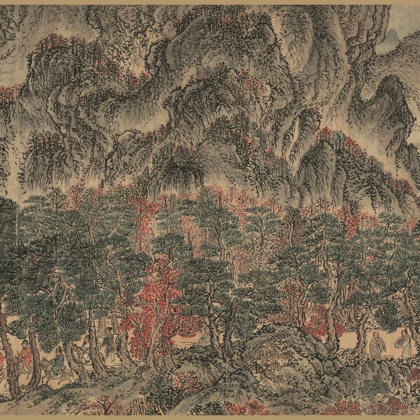 元_王蒙_太白山图卷画芯全图_纸本_(33209×3900 – 350dpi)(图3)