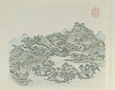 清_张若澄_燕山八景图_北京故宫_玉泉趵_(5336×4189 – 300dpi)(图1)