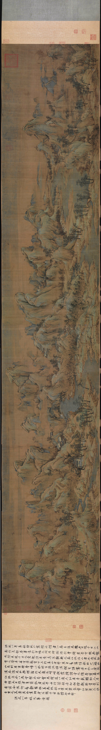 宋_赵伯驹_江山秋色图带跋_二版_绢本北京故_(48836×6778 – 300dpi)(图1)