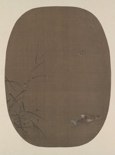 宋_张茂_鸳鸯图纨扇绢本故_(7942×10734 – 600dpi)(图1)