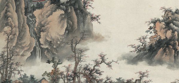 近代_祁昆_山水轴_纸本_(7600×14140 – 72dpi)(图4)