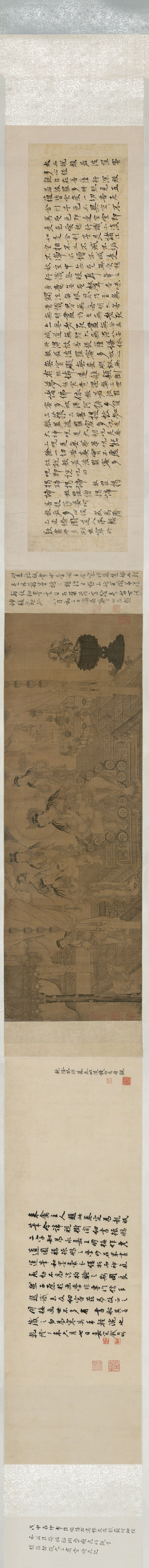 元_王振鹏_姨母育佛图卷_全卷_绢本_(52500×4992 – 300dpi)(图1)