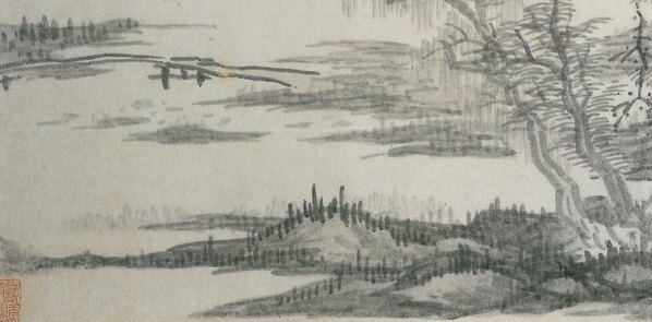 清_龚贤_山水八景_1_(6299×3100 – 300dpi)(图4)