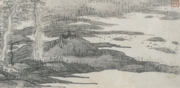 清_龚贤_山水八景_1_(6299×3100 – 300dpi)(图5)