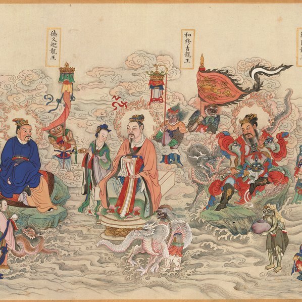 清_丁观鹏_法界源流图卷全图_图卷_1_(22047×4892 – 350dpi)(图3)