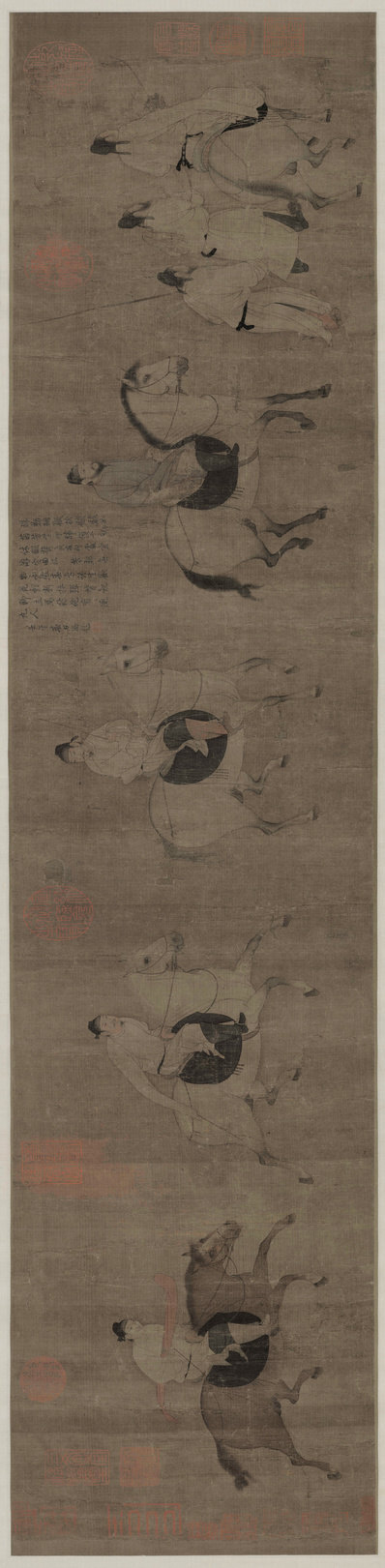 宋_佚名_游骑图卷_绢本_台_(18959×4656 – 500dpi)(图1)
