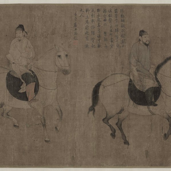 宋_佚名_游骑图卷_绢本_台_(18959×4656 – 500dpi)(图4)