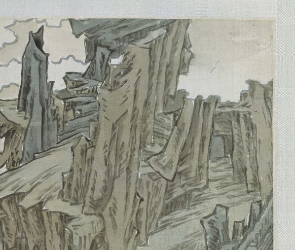 清_任熊_姚燮诗意图_册_第一开_俯见龙渊深-花田种珊_(4998×4241 – 300dpi)(图3)