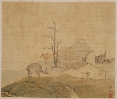 清_叶欣_山水册页_四开_2_(4500×3802 – 300dpi)(图1)