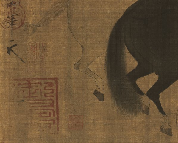唐_韩干_牧马图_绢_(5298×4275 – 300dpi)(图4)