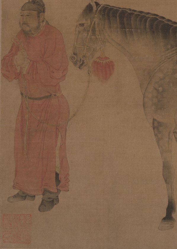 元_任贤佐人马图轴_绢本_(5665×7969 – 400dpi)(图4)