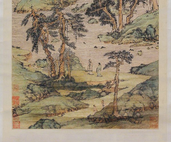 明_文徵明_万壑争流图轴_南_(4523×15087 – 300dpi)(图5)