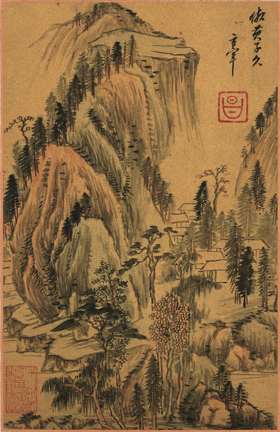 明_董其昌_山水纸本_(2501×3851 – 300dpi)(图1)
