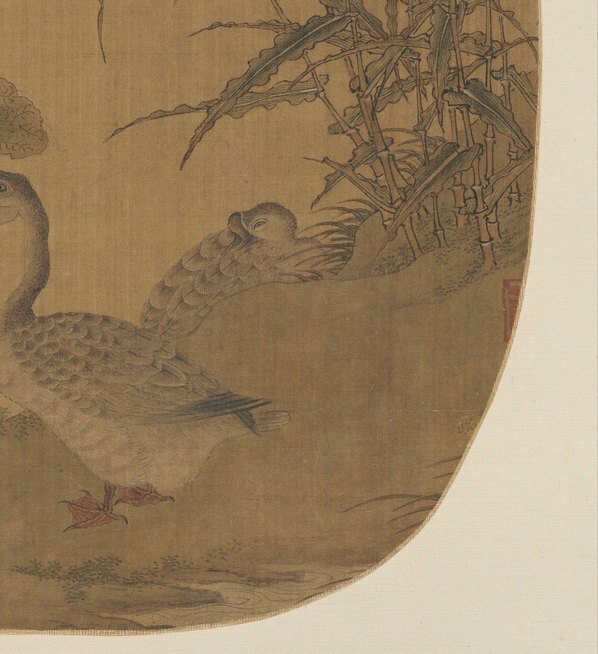 宋_佚名_荷塘双鹅_(8015×8767 – 300dpi)(图5)