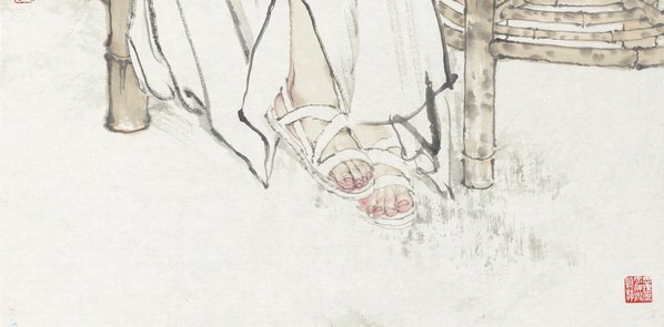 近代_何家英_蕉荫品茗_(4010×7889 – 72dpi)(图5)