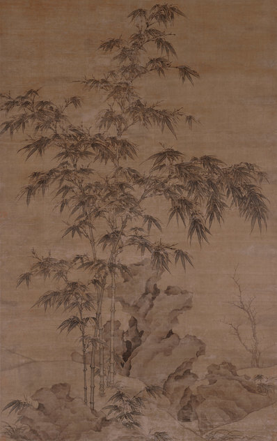 元_李衎_双钩竹图_绢布_(10156×16140 – 251dpi)(图1)