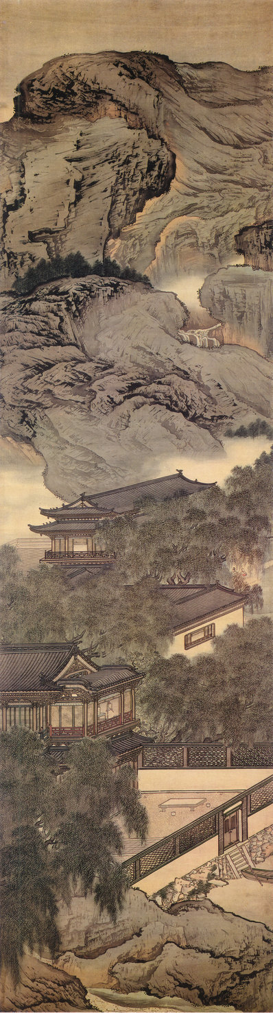 清_袁江_竹苞松茂图绢本_袁江_竹苞松茂图_5_(4042×15000 – 300dpi)(图1)