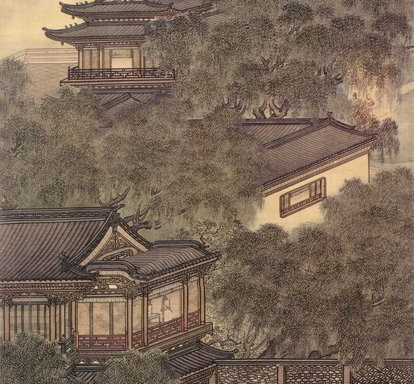 清_袁江_竹苞松茂图绢本_袁江_竹苞松茂图_5_(4042×15000 – 300dpi)(图4)