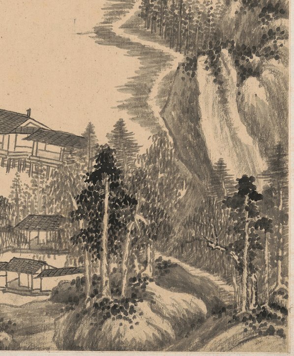 明_王鉴_仿古山水纸本_7_(3576×4330 – 300dpi)(图5)