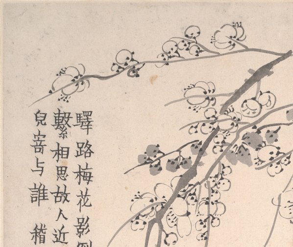 清_金农_梅花图册页大都会_1_(5750×4868 – 600dpi)(图2)
