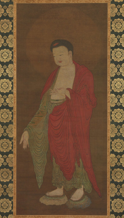 宋_阿弥陀佛图_大都會博物_(5301×9333 – 350dpi)(图1)