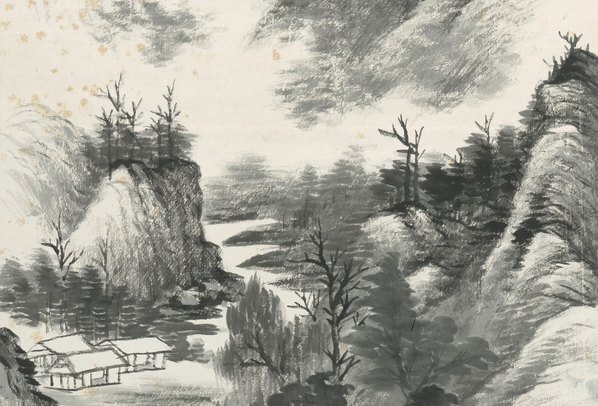 近代_肖愻_墨笔山水轴_纸_(5306×14409 – 72dpi)(图4)