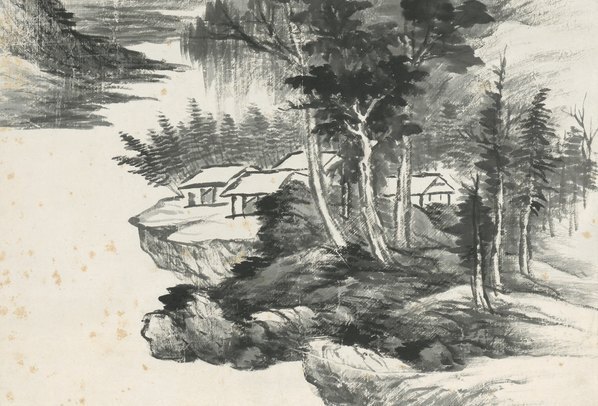 近代_肖愻_墨笔山水轴_纸_(5306×14409 – 72dpi)(图5)
