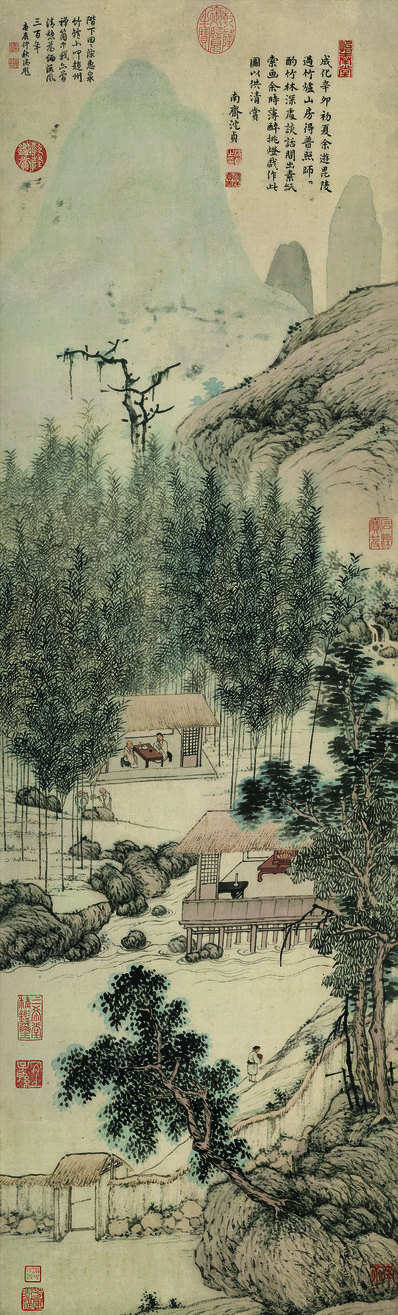 明_沈贞_竹炉山房纸本设色辽_(4140×13677 – 300dpi)(图1)
