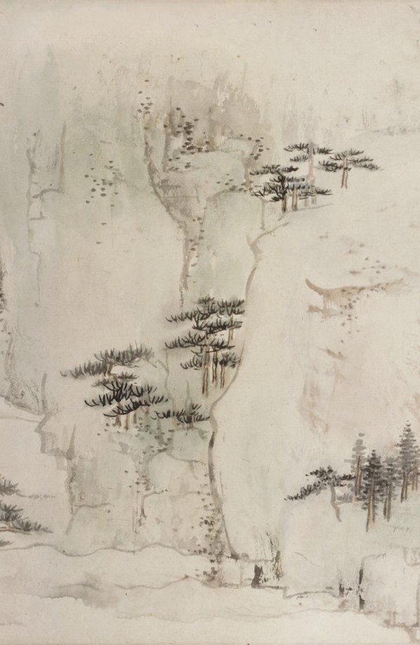 清_查士标_桃园图纸本_(10456×4010 – 300dpi)(图4)