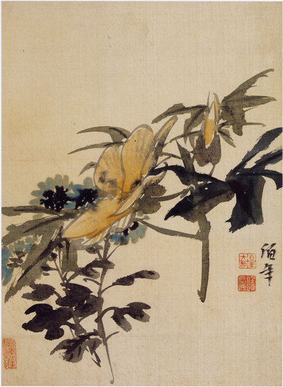 清_任伯年_花鸟画册页_2_(6000×8190 – 300dpi)(图1)