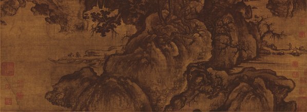 宋_郭熙_早春图_绢本_二玄社(图5)