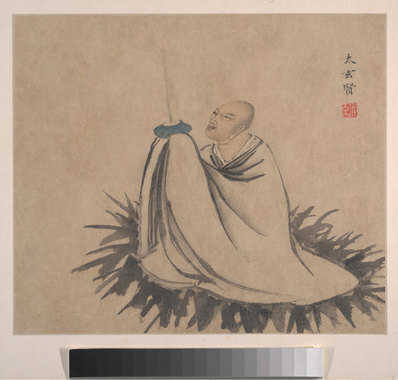 明_陈贤_十六罗汉图_3_(4541×4332 – 300dpi)(图1)