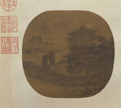元_夏永_映水楼台图页绢本_(4624×4094 – 600dpi)(图1)