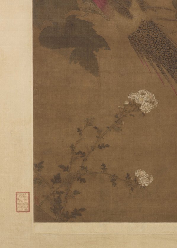 宋_赵佶_芙蓉锦鸡图_宋徽宗赵佶_芙蓉锦鸡图绢本_(9312×13071 – 300dpi)(图4)