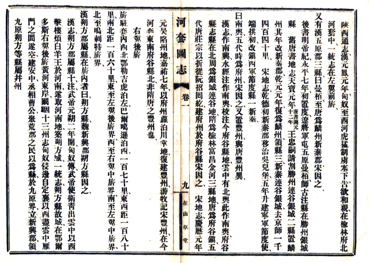 [民国]河套图志六卷 張鵬一[纂] 民國六年在山草堂鉛印本(图1)