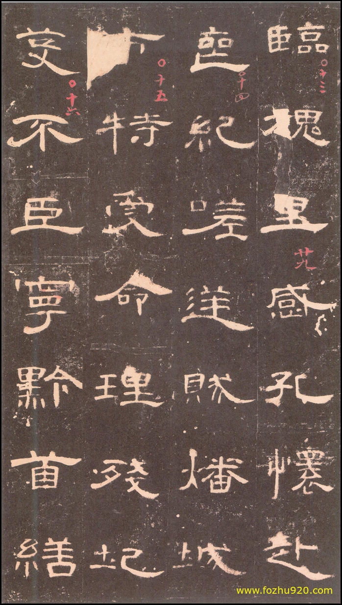 书法拓片_东汉_曹全碑_沉树镛旧藏本_29（宽高2155×3820 – 350dpi)）(图1)