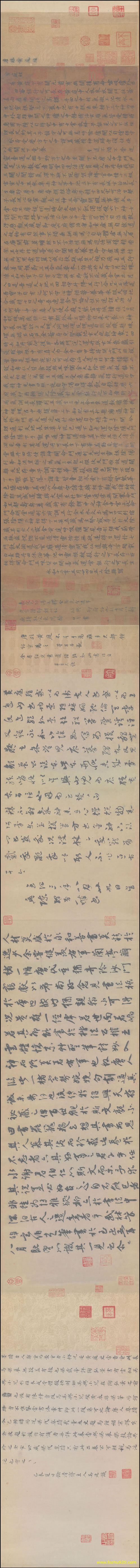 书法_唐_玄唐_佚名_摹小楷黄庭经5_玄唐_佚名_摹小楷黄庭经绢本34150（宽高78977×6990 (图1)