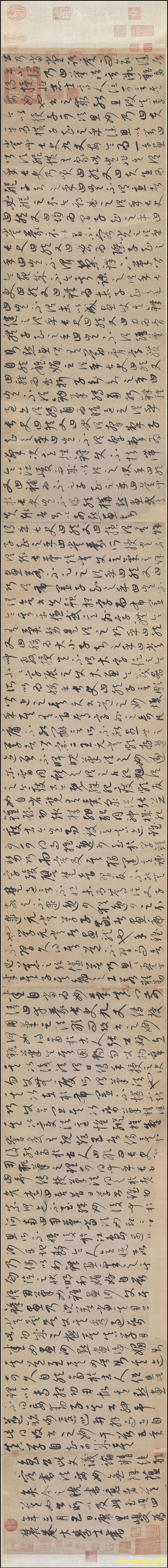书法_元_康里巎巎_草书张旭笔法卷_纸本3583296（宽高66896×7100 – 400dpi(图1)