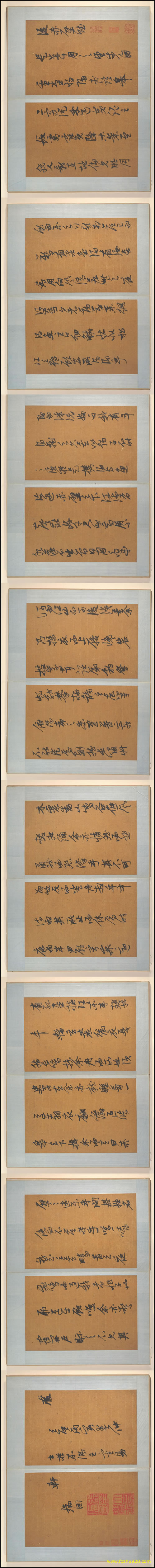 书法_明_张瑞图_书苏轼后赤壁赋册（宽高38110×3740 – 300dpi)）(图1)