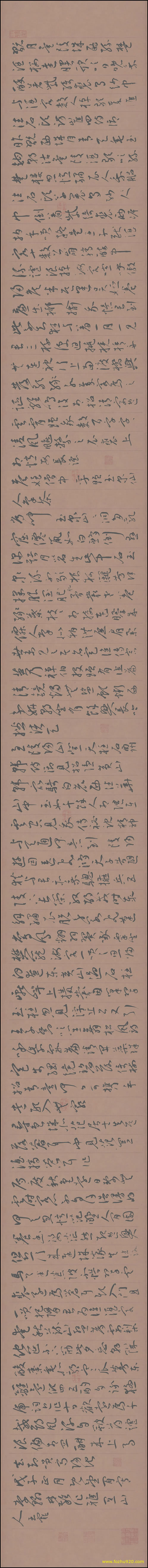 书法_明_王宠_草书李白古风诗卷纸本253310上博（宽高41153×3879 – 350dpi)(图1)